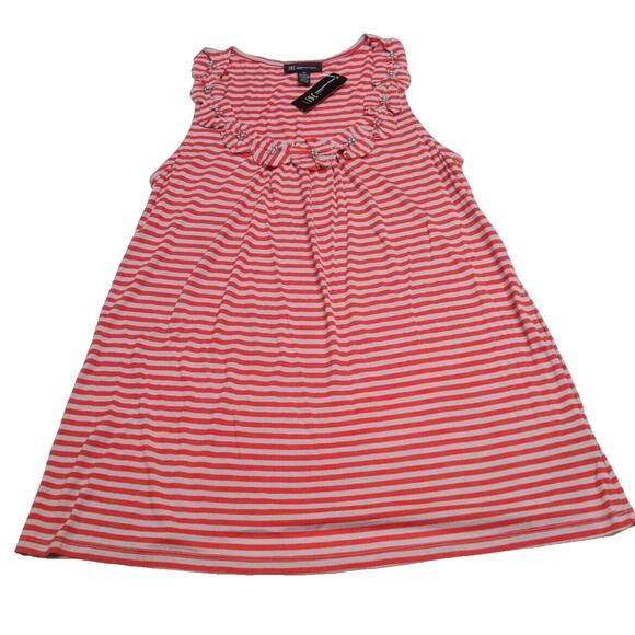 INC Tunic Tank Top Women's Plus Size 2X Rosettes Red Gray/Taupe Striped NEW NWT - Picture 4 of 14